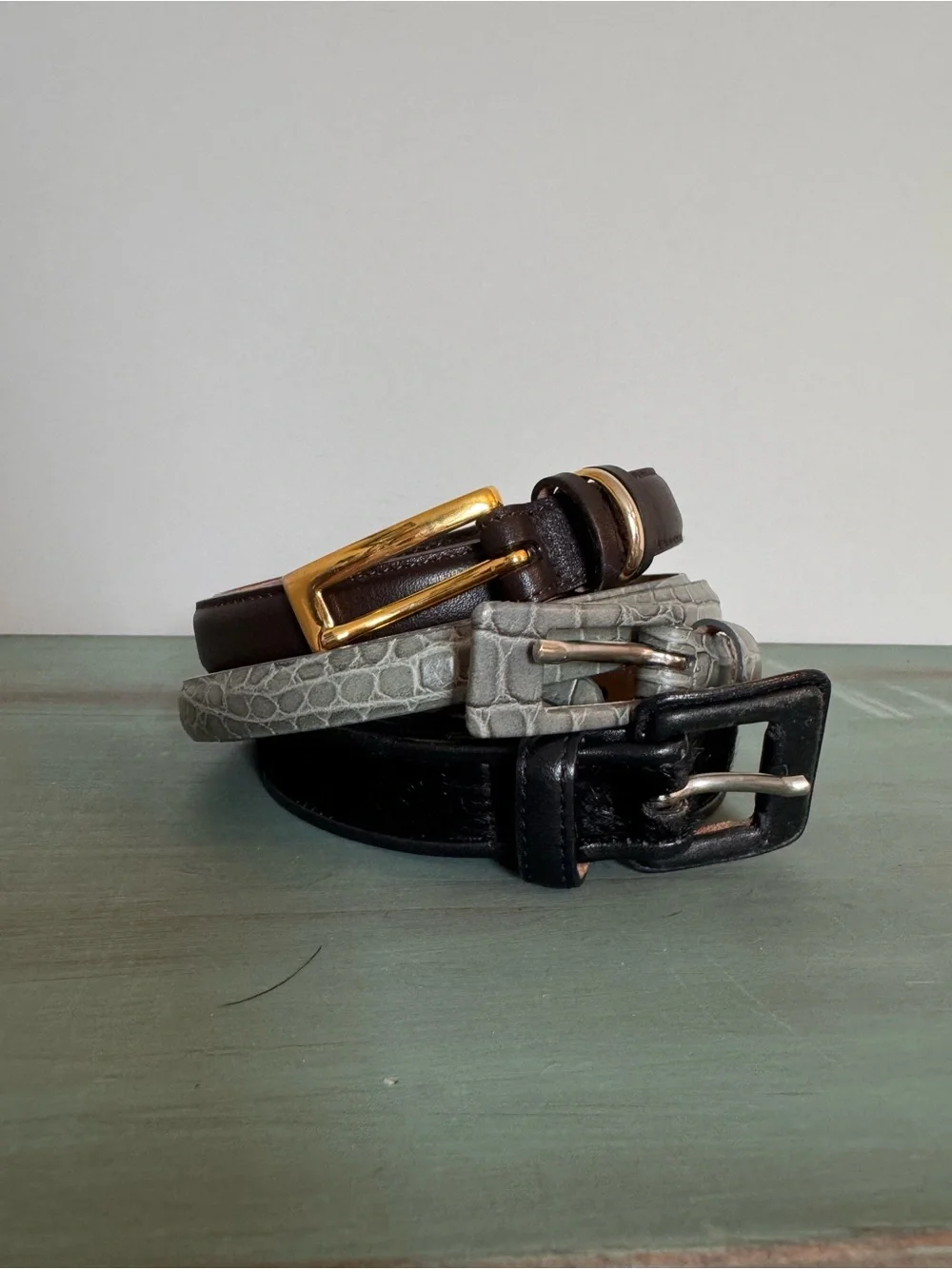 3 Talbots Women's XL Made in Italy Real Leather Belts